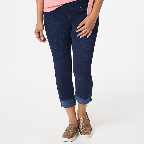 Belle by Kim Gravel Flexibelle Jeans Denim - NWT⭐Dark Indigo Belle Flexibelle Cuffed Jeans